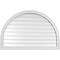 Ekena Millwork Round Top Surface Mount PVC Gable Vent: Functional, w/ 2"W x 1-1/2"P Brickmould Frame, 42"W x 28"H GVPRT42X2802SF - alternate 1